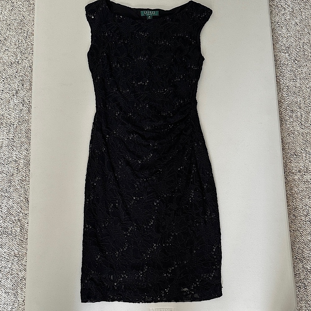 Lauren Ralph Lauren Black Sequin Mini Dress